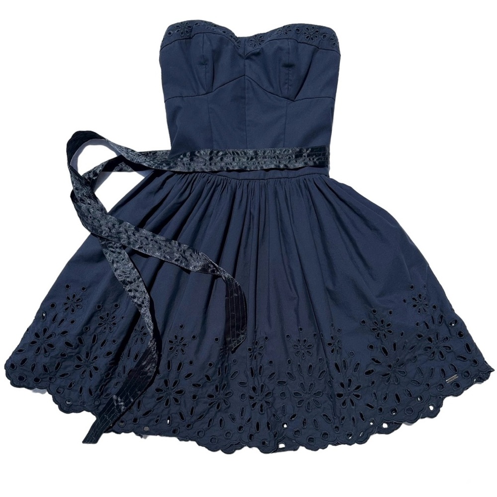 Hollister Navy Mini Bustier Sun Dress XXS